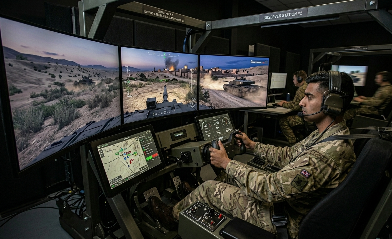 Multi-Screen Mission Simulator — Defence Application